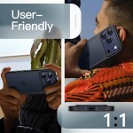 JETech Capa Fosca para iPhone 17 Pro Max 6,9 Polegadas, Proteção Contra Quedas de Nível Militar, Case Minimalista com Parte Traseira Translúcida Matte, Anti-Impressão Digital (Preto) - Imagem 7