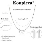 Colar com número de ouro para mulheres, banhado a ouro 18 K, pingente delicado, pequeno e fofo, joia personalizada, presente de aniversário para ela - Imagem 5