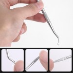Pacote de 3 peças de lixa de unha encravada feita de aço inoxidável: ferramentas de dupla face para limpeza especializada de unhas - Imagem 4