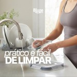 Kit 10 Potes De Vidro Borossilicato Retangular Marmita Com Tampa Hermética 640ml Resistente Premium - Imagem 5