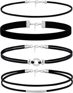 Ronglry 15 peças gargantilha preta para mulheres adolescentes meninas tatuagem veludo renda gargantilha conjunto clássico gótico colar punk gargantilha corrente preta gargantilha conjunto gargantilha gargantilha presentes gargantilha elástica