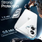 JETech Capa para iPhone 16 6,1 Polegadas, Case Protetora de Telefone à Prova de Choque, Anti-Amarelecimento, Capinha Parte Traseira Transparente Anti-Riscos (Claro) - Imagem 4