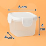 Kit 4 Potes Herméticos 55 ml para Lanche e Papinha Mini Potinhos BPA-Free com Tampa Antivazamento Freezer, Micro-ondas e Lava-Louças Para Bebês, Lancheira, Viagens e Organização - Imagem 6