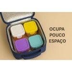 Kit 4 Potes Herméticos 55 ml para Lanche e Papinha Mini Potinhos BPA-Free com Tampa Antivazamento Freezer, Micro-ondas e Lava-Louças Para Bebês, Lancheira, Viagens e Organização - Imagem 9
