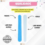 Kit 500 Lixas Unha Mini Descartáveis Monolo Multishop (Multicolorido, 8 cm, Grão 100/180, 500 unidades) - Imagem 3