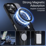 JETech Capa Magnética para iPhone 16 Pro 6,3 Polegadas Compatível com MagSafe, Case de Telefone Fina e à Prova de Choque com Capinha Parte Traseira Fosca Translúcida (Preto) - Imagem 3