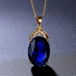Colar Feminino "Safira" Banhado a Ouro 18k com Cristal de Zircônia – Semijoia Elegante e Sofisticada para Mulheres Refinadas – Corrente Ajustável de 50cm – Acompanha Bolsa de Veludo - Imagem 9