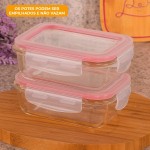 Kit 4 potes hermeticos de vidro 370ml com trava na tampa conserva alimentos - Imagem 4