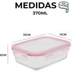 Kit 4 potes hermeticos de vidro 370ml com trava na tampa conserva alimentos - Imagem 7