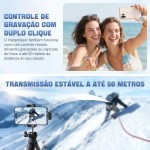 microfone de Lapela Sem Fio, Com Estojo Recarregável, Cancelamento de Ruído, 50m Alcance, 30h Bateria, Compatível com iPhone, Celular (Type-C/Lightning), para Gravação, Live e Reuniões(Preto) - Imagem 7