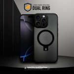 Gshield Capa Case Capinha de TPU + Policarbonato Fosco Translúcido com Suporte Stand Anel Magnético, Dual Ring (iPhone 16) - Imagem 5