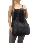 Bolsa Feminina Nylon Tactel Academia Trabalho Escolar Faculdade praia piscina casual dia dia passeio esportiva grande espaçosa moda alçatransversal e ombro lateral - Imagem 3