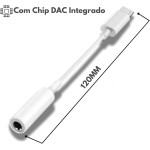 Cabo Adaptador Tipo C Para P2 Fone de ouvido Compatível iPhone Android - Imagem 5