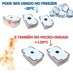 Kit 5 Potes Herméticos Premium com Tampa Vedante – Resistentes, Empilháveis, Transparentes | Freezer, Micro-ondas e Lava Louças | 490ml a 2900ml – Durabilidade, Organização e Praticidade. - Imagem 6