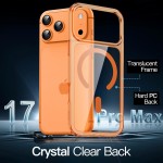 JETech Capa Magnética para iPhone 17 Pro Max 6,9 Polegadas Compatível com MagSafe, Case Protetora de Telefone à Prova de Choque, Parte Traseira Transparente Anti-Riscos (Laranja) - Imagem 3