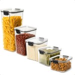 Kit 5 Potes Herméticos Organizadores de Alimentos Empilháveis - Pote Hermético BPA Free para Armário, Utensílios para Cozinha e Porta Mantimentos Lemann - Imagem 7