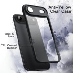 JETech Capa para iPhone Air, Case Protetora de Telefone à Prova de Choque, Estrutura de TPU Fosco de Cor Sólida, Parte Traseira Transparente Anti-Riscos (Preto) - Imagem 3