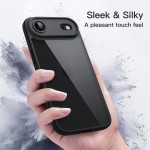 JETech Capa para iPhone Air, Case Protetora de Telefone à Prova de Choque, Estrutura de TPU Fosco de Cor Sólida, Parte Traseira Transparente Anti-Riscos (Preto) - Imagem 6
