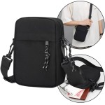 Shoulder Bag Bolsa Transversal Masculina Feminina Pequena Preta QUBCCUM - Imagem 7