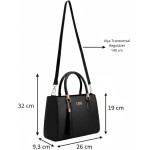 Kit Bolsa Feminina Sacola De Ombro Transversal De Mão E Carteira - Imagem 5