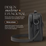 Bolsa De Ombro Impermeável Transversal Shoulder Bag Unissex Necessaire Tiracolo Pochete Espaçosa Emborrachado Bolsos Divisões Dynamart Unissex 5 Compartimentos Alça Regulável - Imagem 6