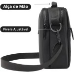 Bolsa De Ombro Impermeável Transversal Shoulder Bag Unissex Necessaire Tiracolo Pochete Espaçosa Emborrachado Bolsos Divisões Dynamart Unissex 5 Compartimentos Alça Regulável - Imagem 9