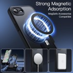 JETech Capa Magnética para iPhone 16e 6,1 Polegadas 2025 Compatível com MagSafe, Case Capinha de Telefone Fina e à Prova de Choque com Parte Traseira Fosca Translúcida (Preto) - Imagem 3