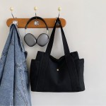 Bolsa de Lona Feminina de Ombro Forrada Faculdade Passeio e Trabalho - Imagem 6