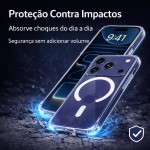 Capa Capinha Case para (iPhone 17 Pro Max) Magnética Carregamento por Indução Transparente Premium Anti Impacto, Anti Amarelamento, Proteção de Câmera (iPhone 17 Pro Max) - Imagem 6
