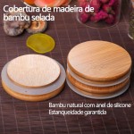 Kit 06 Potes de Mantimentos Herméticos 200ml Pote Redondo de Vidro Premium - Imagem 4