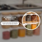Kit 06 Potes de Mantimentos Herméticos 200ml Pote Redondo de Vidro Premium - Imagem 5