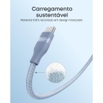 Anker Cabo USB-C para USB-C (tipo C), 240W Carregador rápido tipo C para iPhone Série 15/16/17, Xiaomi, Samsung, MacBook Pro e mais (0,9m, Upcycled-Braided) - Imagem 5