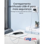 Anker Cabo USB-C para USB-C (tipo C), 240W Carregador rápido tipo C para iPhone Série 15/16/17, Xiaomi, Samsung, MacBook Pro e mais (0,9m, Upcycled-Braided) - Imagem 6