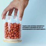 Kit 6 Potes de Vidro 200ml Herméticos com Tampa de Bambu para Mantimentos Cozinha Alimentos - Imagem 4