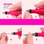 Lixadeira Unha Eletrica Profissional 110V/220V Kit Premium Manicure Pedicure Polir Modelar Cuticulas Salon Casa Portatil - Imagem 3
