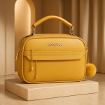 Bolsa Feminina Média Transversal Tiracolo Ombro Tote Baú QUBCCUM - Imagem 3