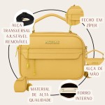 Bolsa Feminina Média Transversal Tiracolo Ombro Tote Baú QUBCCUM - Imagem 4