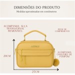 Bolsa Feminina Média Transversal Tiracolo Ombro Tote Baú QUBCCUM - Imagem 6