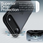 JETech Capa Fosca para iPhone Air, Proteção Contra Quedas de Nível Militar, Case Minimalista com Parte Traseira Translúcida Matte, Anti-Impressão Digital (Preto) - Imagem 3