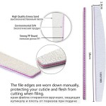 10 peças de lixa de unha, gramatura 100/180, bloco de lixa de unha meia lua para esmalte de gel, extensão de unhas, ferramenta de manicure em gel - Imagem 3