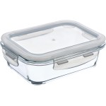 GATO PANDA Potes de Vidro Retangulares com Tampa Hermética, 640ml, Vidro Borossilicato, Kit com 4, 5, 6, 10 ou 12 Unidades (Branco) - Imagem 6