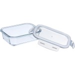 GATO PANDA Potes de Vidro Retangulares com Tampa Hermética, 640ml, Vidro Borossilicato, Kit com 4, 5, 6 ou 10 Unidades, Azul e Branco (Branco, Kit 10) - Imagem 5