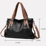 Bolsa De Couro De Ombro Grande Capacidade Feminina - Imagem 3