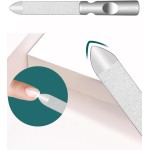 Lixa de unha de aço inoxidável dupla face, lixadora reutilizável de manicure para casa - Imagem 4