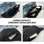 Bolsa transversal para mulheres, bolsa de ombro crescente de nylon Hobo, bolsa casual, bolsa de bolinhos - Imagem 5