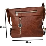 Bolsa feminina, tranversal, tiracolo, bolsa ombro,(marrom), media - Imagem 6
