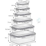 Kit Potes Herméticos 6 Peças com Tampa Vedada – Potes Transparentes para Alimentos, Marmitas Mantimentos e Organização da Cozinha - Imagem 3