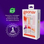 Geonav Cabo de Silicone USB-A para Lightning, carregamento até 12W, Silicone resistente, 1,5m, ESLISWT, Branco - Imagem 6