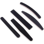 Lixa de unha 10 peças profissional dupla face 100/180 grão lixa de unha placa de esmeril preta manicure pedicure ferramenta - Imagem 4