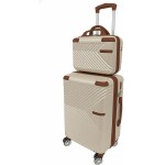 Mala de Bordo 10kg com Frasqueira Bagagem de Mão Expansível ANAC Rodas Duplas 360° Cadeado TSA Antifurto Alça Lateral Design Leve Resistente Ideal para Viagens Avião Cor Bege - Imagem 4